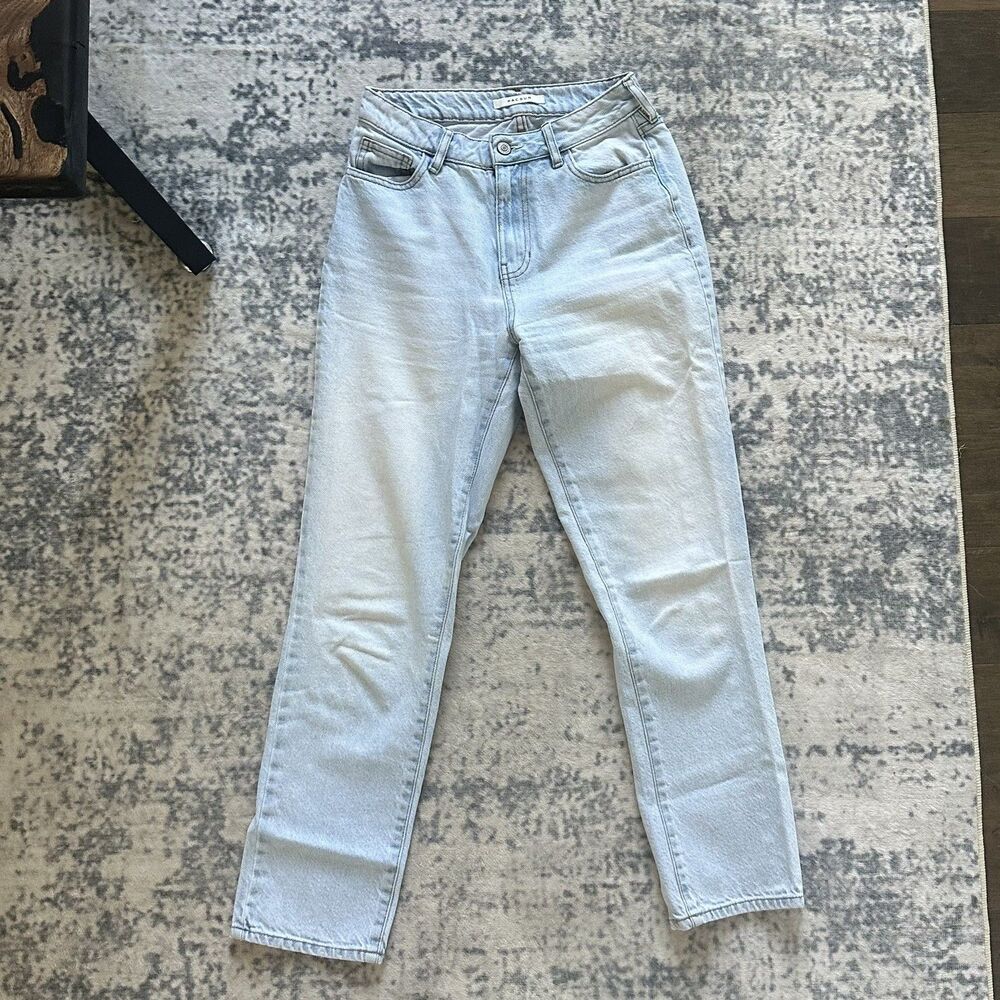 PacSun Ultra High Rise Slim Fit Jeans Light Wash Blue Denim Button Fly Size 25